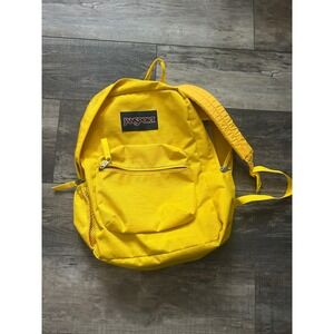 dark yellow jansport backpack Vintage 80's 90's Hiking Camping College Scho The Fuzzy Felt curve shoulder straps Jansport | Bags | Jansport